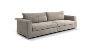 Appiani canapé design haut de gamme par Vittoria Frigerio au style contemporain et raffiné, avec matelassage dégradé et structure modulaire. Disponible chez D-Style Interior.