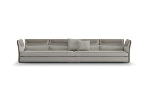 Clivio canapé design haut de gamme par Vittoria Frigerio au style contemporain et raffiné, avec détails dorés et finitions artisanales d’exception. Disponible chez D-Style Interior.