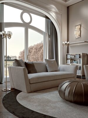 Visconti canapé design haut de gamme par Vittoria Frigerio au style élégant et modulable. Disponible chez D-Style Interior.