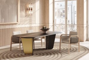 Grace chaise design haut de gamme avec accoudoirs par Vittoria Frigerio, élégante et confortable, parfaite pour la salle à manger. Disponible chez D-Style Interior.