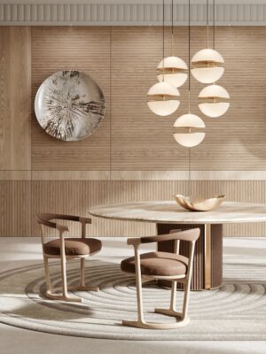 Mora chaise design haut de gamme par Vittoria Frigerio avec structure en frêne massif et assise rembourrée. Disponible chez D-Style Interior.