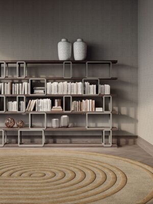 Griffi Bibliothèque modulable en bois et métal par Vittoria Frigerio, au design contemporain et entièrement personnalisable. Disponible chez D-Style Interior.