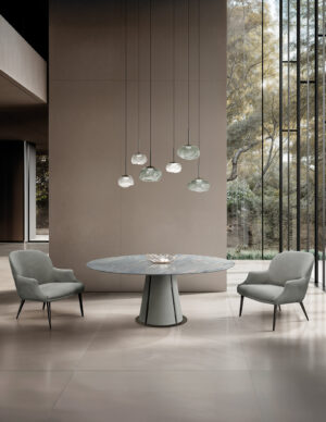 Medea Lounge fauteuil design haut de gamme par Gamma Arredamenti, alliant confort ergonomique, élégance et lignes enveloppantes. Disponible chez D-Style Interior.