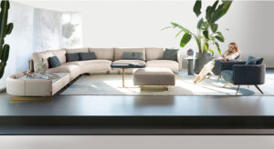 Philly canapé design haut de gamme en cuir par Gamma Arredamenti, alliance parfaite entre artisanat italien et élégance contemporaine. Disponible chez D-Style Interior.