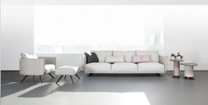 Philly canapé design haut de gamme en cuir par Gamma Arredamenti, alliance parfaite entre artisanat italien et élégance contemporaine. Disponible chez D-Style Interior.