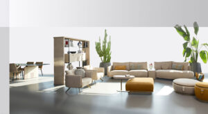 Philly canapé design haut de gamme en cuir par Gamma Arredamenti, alliance parfaite entre artisanat italien et élégance contemporaine. Disponible chez D-Style Interior.