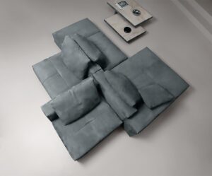 Puzzle canapé design haut de gamme par Gamma Arredamenti, alliant confort, élégance et modularité. Disponible chez D-Style Interior.