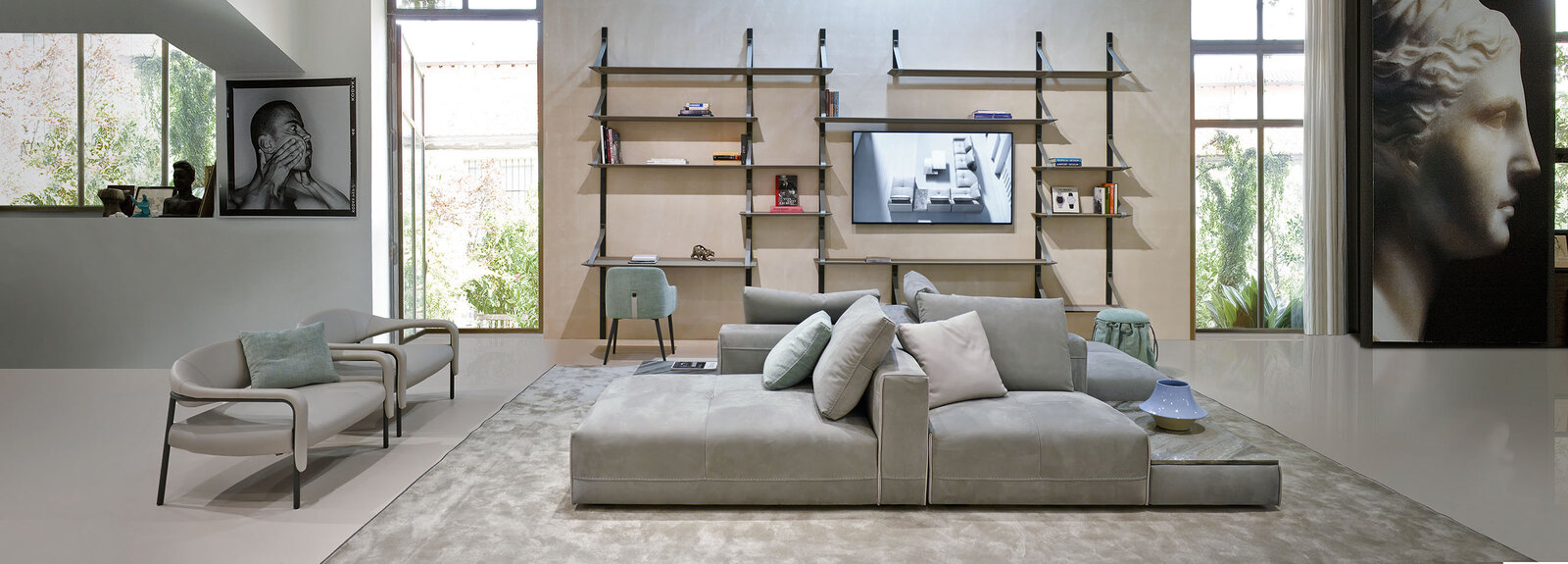 Spider fauteuil de Gamma Arredamenti, cuir urbain avec assise généreuse et dossier rembourré. Disponible chez D-Style Interior.