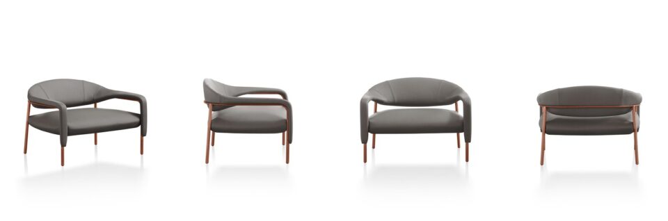 Spider fauteuil de Gamma Arredamenti, cuir urbain avec assise généreuse et dossier rembourré. Disponible chez D-Style Interior.