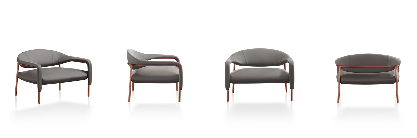 Spider fauteuil de Gamma Arredamenti, cuir urbain avec assise généreuse et dossier rembourré. Disponible chez D-Style Interior.