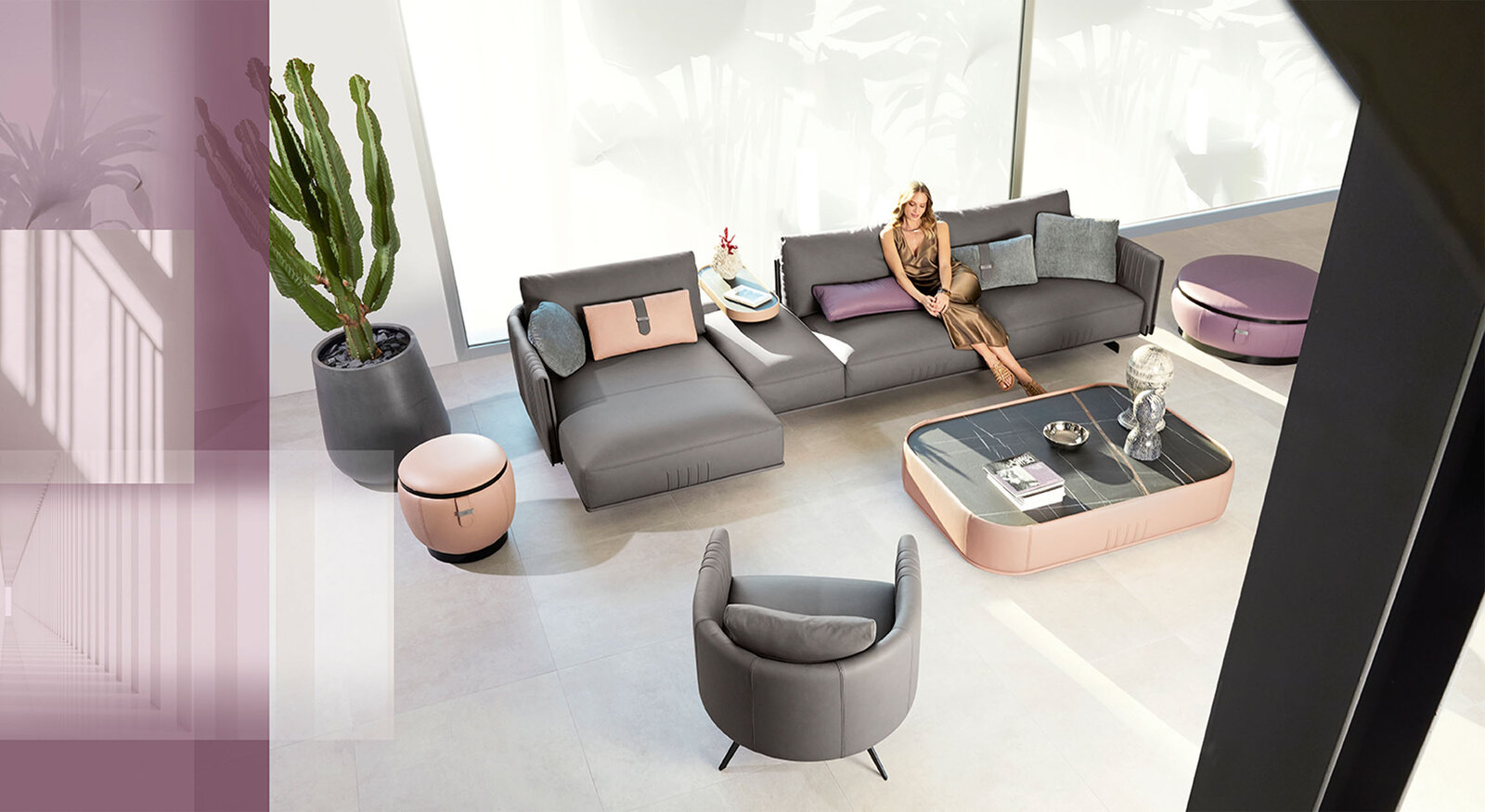 Philly Table basse design haut de gamme de la collection GMM Capsule. Design sculptural et finitions raffinées, disponible chez D-Style Interior.