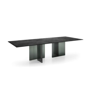 Table Big Wave Fiam Italia en DV Glass et verre trempé