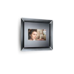 Miroir TV design Caadre signé Philippe Starck en verre titane
