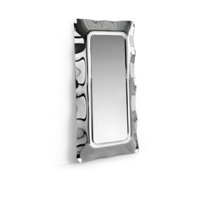 Miroir Dorian en verre argenté fumé de Fiam Italia avec cadre métallique