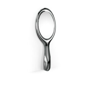 Miroir design Lollipop de grandes dimensions par Fiam Italia, à la forme iconique et sculpturale