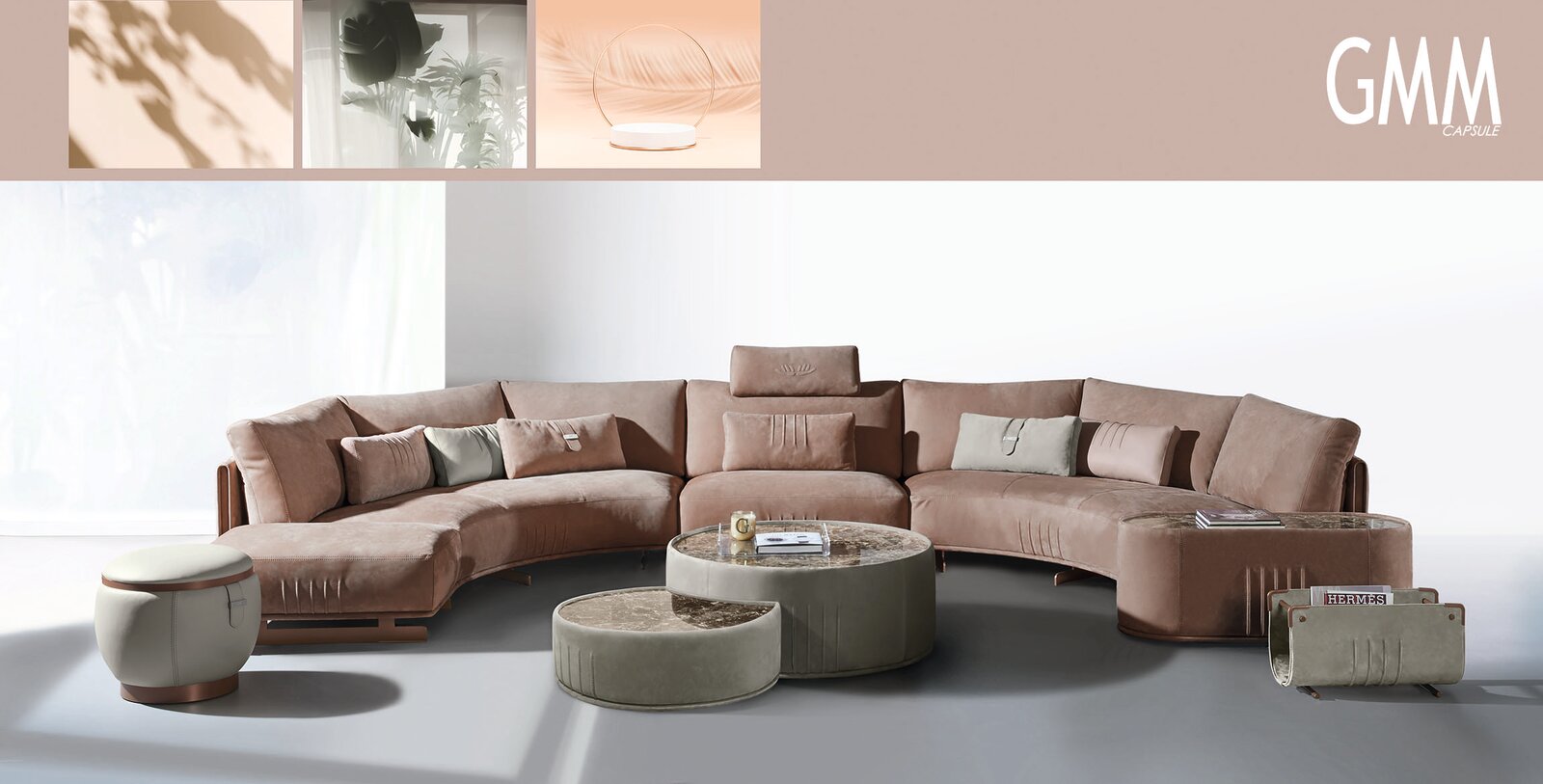 Philly Ottomans de Gamma Arredamenti, design Giuseppe Viganò, allient élégance, confort et créativité italienne. disponibles chez D-Style Interior.