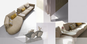 Philly coussins de Gamma Arredamenti, dessinés par Giuseppe Viganò, allient confort, design contemporain et savoir-faire italien exceptionnel. Disponible chez D-Style Interior.