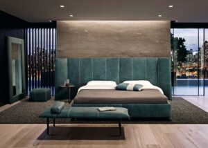 New York Banc de Gamma Arredamenti, un banc design en cuir au style raffiné, parfait pour les intérieurs contemporains. Disponible chez D-Style Interior.