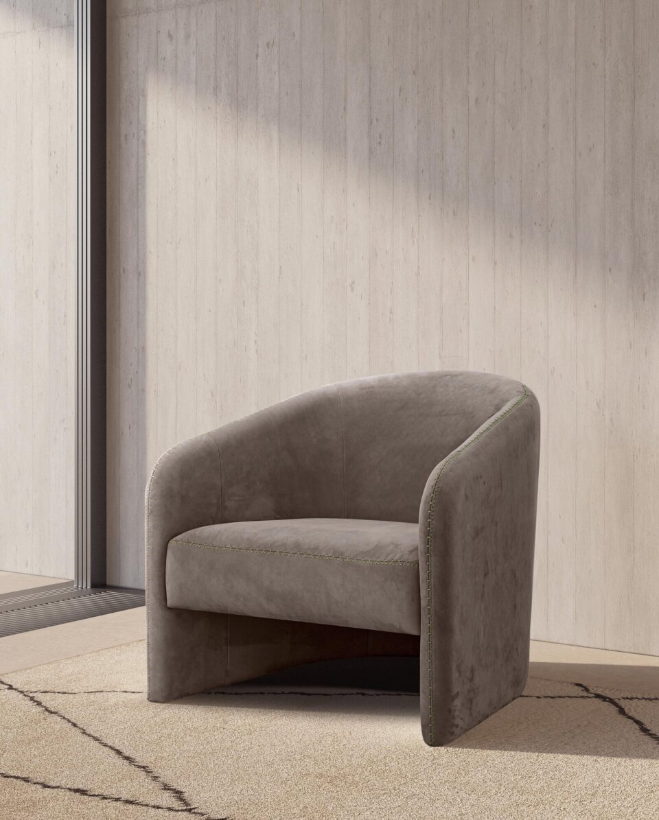 Betty fauteuil haut de gamme par Gamma Arredamenti, au design minimal-chic et confort absolu. Disponible chez D-Style Interior.