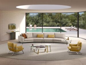 Fifty fauteuil design haut de gamme par Gamma Arredamenti au confort enveloppant et aux finitions raffinées. Disponible chez D-Style Interior.