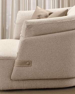 Veronica XXL fauteuil pivotant en cuir, confortable pour deux personnes, avec ceintures latérales élégantes. Disponible chez D-Style Interior.