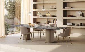 Medea CHRBR, une chaise design en cuir signée Gamma Arredamenti. Élégante, confortable et moderne, disponible chez D-Style Interior.