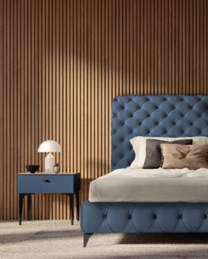 Nebula de Gamma Arredamenti, tables de chevet en cuir design haut de gamme avec plateau personnalisable et options de piètement. Disponible chez D-Style Interior.