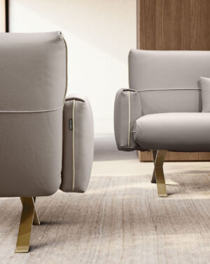 Rialto canapé design haut de gamme par Gamma Arredamenti, au style épuré et fonctionnel. Disponible chez D-Style Interior.