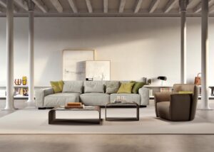 Soho canapé design haut de gamme par Gamma Arredamenti, avec mécanisme réglable et assise moelleuse. Disponible chez D-Style Interior.