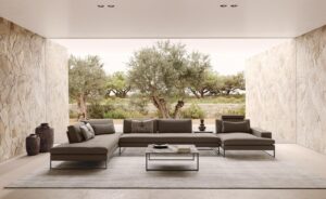 Sunset canapé design haut de gamme par Gamma Arredamenti avec assise ajustable et design élégant. Disponible chez D-Style Interior.