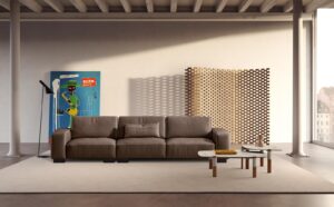 Soho canapé design haut de gamme par Gamma Arredamenti, avec mécanisme réglable et assise moelleuse. Disponible chez D-Style Interior.