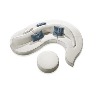 Wave canapé incurvé en cuir design haut de gamme par Gamma Arredamenti au style fluide et modulaire. Disponible chez D-Style Interior.