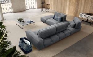 Sunset table basse de Gamma Arredamenti. Piètement en métal fin, design moderne et élégant. Disponible chez D-Style Interior.