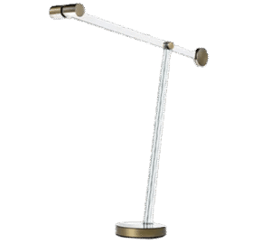 Archimede lampe sur pied design haut de gamme par Reflex Angelo avec base en miroir fumé et laiton orientable. Disponible chez D-Style Interior.