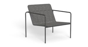 Fauteuil living Talenti Jackie avec structure acier et tressage corde synthétique pour terrasse