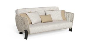 Canapé love seat Argo//Wood en bois avec cordes tressées, collection design Talenti