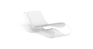 Bain de soleil relax Breez en acier nano-céramique blanc, design Karim Rashid pour Talenti