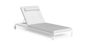 Bain de soleil relax CleoSoft Alu en aluminium avec coussins déhoussables