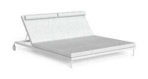 Bain de soleil double CleoSoft Alu Talenti, deux places, structure aluminium et tissu Resistant aux intempéries