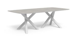 Table à manger Coral 240 x 120 en grès porcelainé et aluminium par Talenti