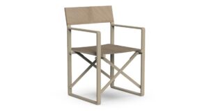 Chaise metteur en scène Chic en aluminium et textilène, marque Talenti