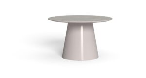 Table à manger Dolcevita//Alu D120 ronde en grès et aluminium par Talenti