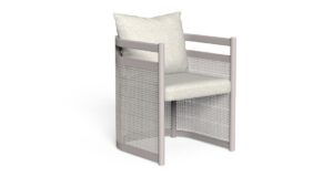 Chaise à manger outdoor Edwin Alu en aluminium moka Talenti