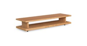 Table basse d'extérieur Elton en bois d'Accoya et verre trempé par Talenti