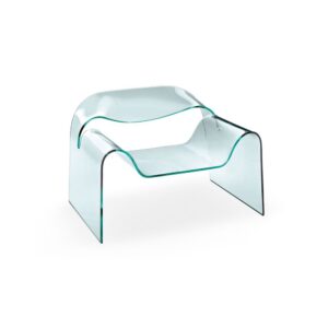 Fauteuil Ghost en verre par Cini Boeri et Tomu Katayanagi pour Fiam Italia