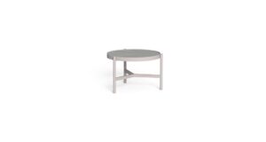 Table basse Finn D58 en aluminium et grès cérame, design Talenti pour extérieur