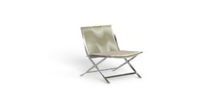Fauteuil lounge George en acier Talenti sur terrasse