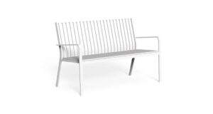 Banc Lady Talenti avec assise textilène et structure aluminium