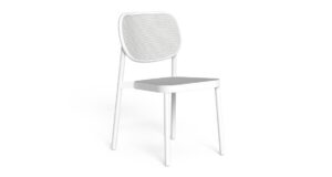 Meg — Chaise de repas design en aluminium et textilène, Talenti