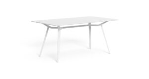 Table à manger Milo 160 x 90 en aluminium, design Talenti par Marco Acerbis